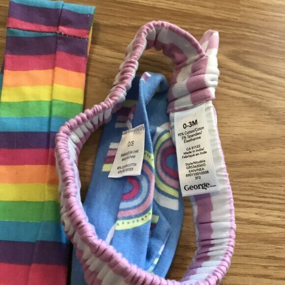 Adorable Baby Hats  Headbands Bundle Cotton 0-9M Lot - Picture 3 of 10